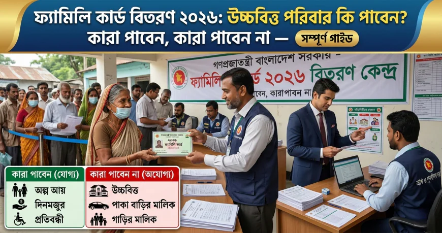 ফ্যামিলি কার্ড বিতরণ ২০২৬: উচ্চবিত্ত পরিবার কি পাবেন? কারা পাবেন, কারা পাবেন না — সম্পূর্ণ গাইড