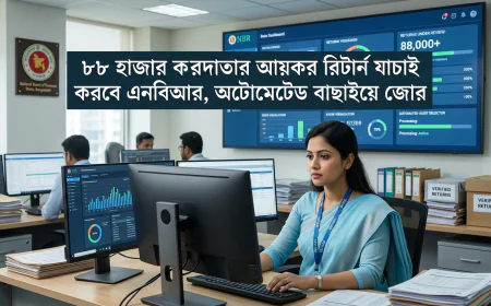 ৮৮ হাজার করদাতার আয়কর রিটার্ন যাচাই করবে এনবিআর, অটোমেটেড বাছাইয়ে জোর
