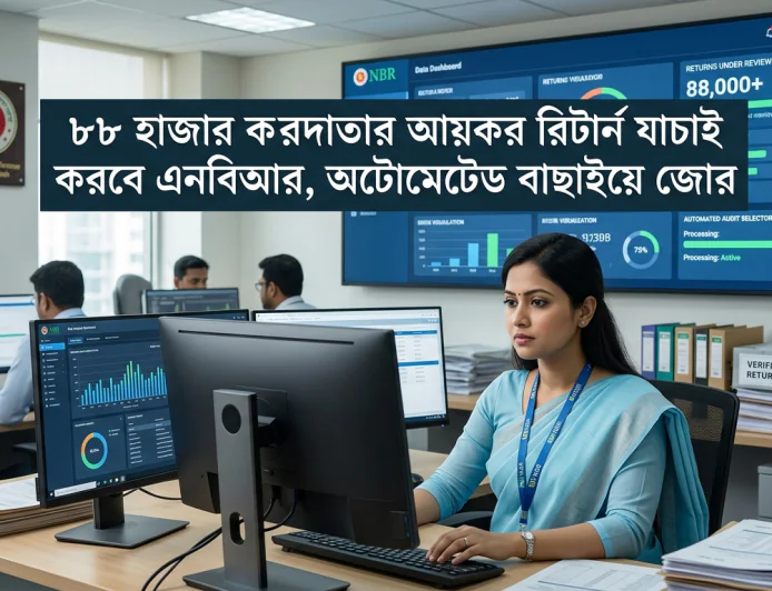 ৮৮ হাজার করদাতার আয়কর রিটার্ন যাচাই করবে এনবিআর, অটোমেটেড বাছাইয়ে জোর