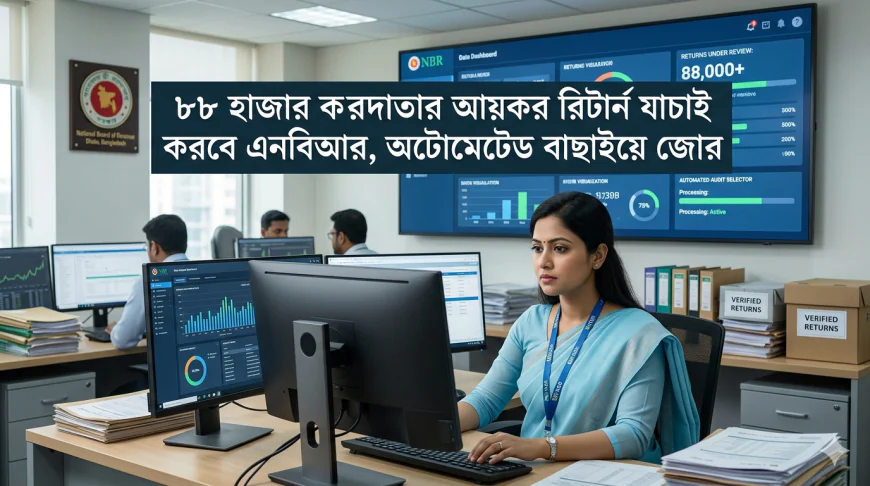 ৮৮ হাজার করদাতার আয়কর রিটার্ন যাচাই করবে এনবিআর, অটোমেটেড বাছাইয়ে জোর