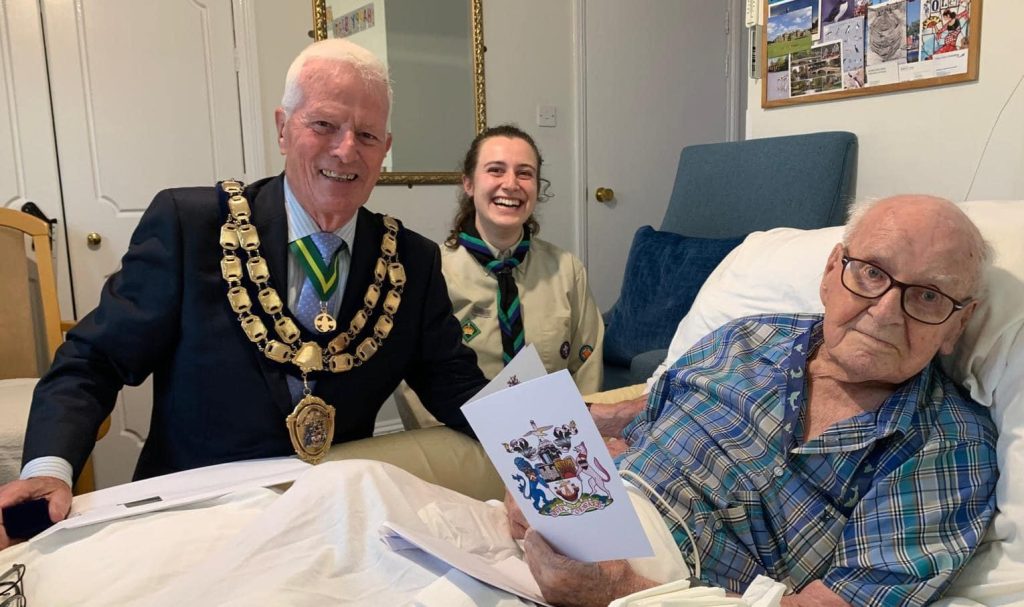 WWII hero Arthur Steel celebrates his 107th birthday after surviving a 300mph plane crash and decades of RAF service. Honored by the Scouts, his story inspires all.