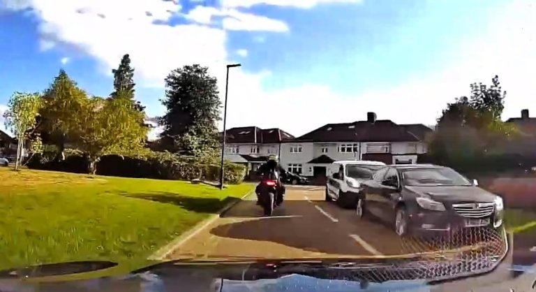 A shocking road rage hit-and-run in Southall caught on dash cam shows a motorcyclist knocking a man into a BMW.