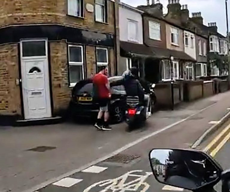 Two men on a moped snatch a man's phone in broad daylight, caught on a helmet cam in Walthamstow. The daring theft highlights a growing trend of street robberies in London.