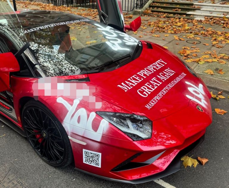 Luxury meets chaos: A £350K Lamborghini in London's Mayfair was vandalized with shocking graffiti, sparking outrage and a £5K reward for clues. Discover the full story!