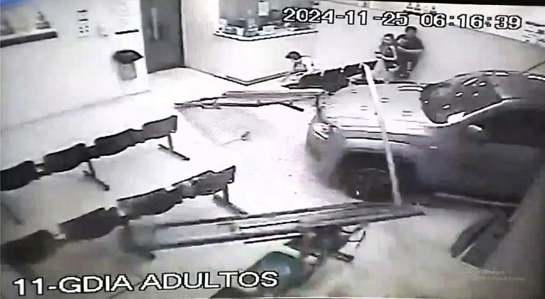 Angry patient crashes pickup into Buenos Aires hospital after claiming long wait. Dramatic footage shows near misses and chaos as authorities investigate shocking act.