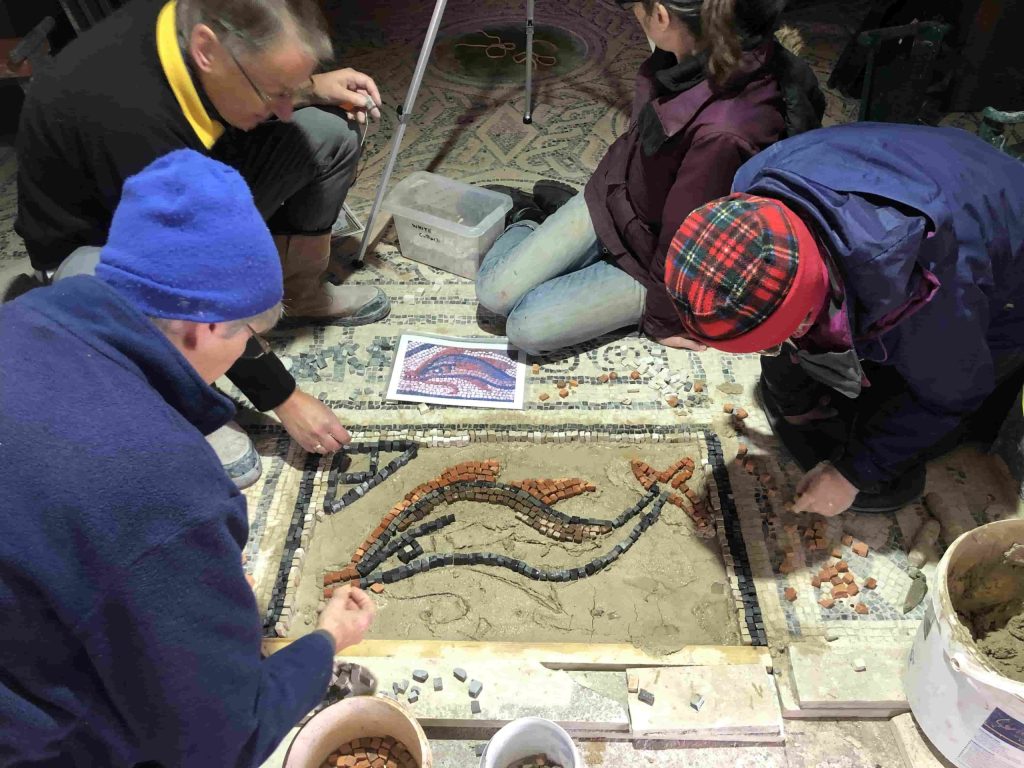 Discover how 140,000 hand-crafted stone cubes, authentic tools, and untrained volunteers brought a stunning Roman mosaic back to life in Somerset after five years of work!