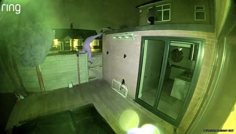 Two burglars caught on camera fleeing after a homeowner’s screams foiled their break-in attempt in North Harrow. See the dramatic footage that’s shocking locals!