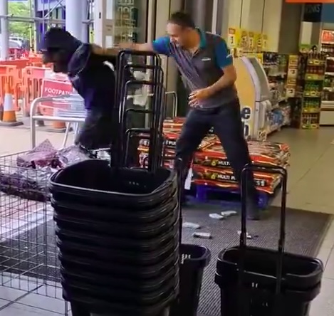 Suspected shoplifter caught by six staff at Luton Poundland as shoppers watch dramatic scene. Incident coincides with the chain's crackdown on £44M theft losses nationwide.