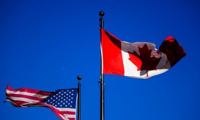 Canada U.S. tariffs flags