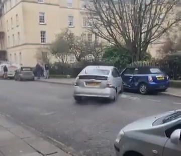 Shoppers watched in shock as a car smashed into a Sports Direct in Bath before crashing into a bus. Police and paramedics rushed to the scene—here’s what happened.