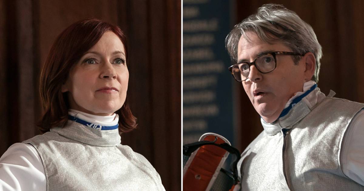 Matthew Broderick Has a Fence Off With Carrie Preston During Elsbeth Guest Spot With Son James promo