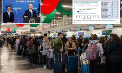 child rests luggage waiting line 98477582