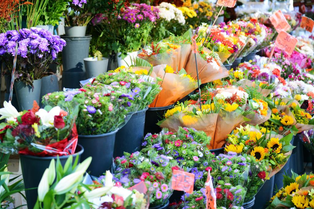 flower market various multicolored fresh 98233396