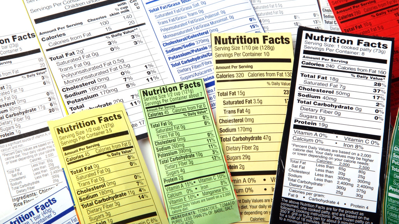 nutrition facts labels