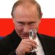 putin toasts front russian flag