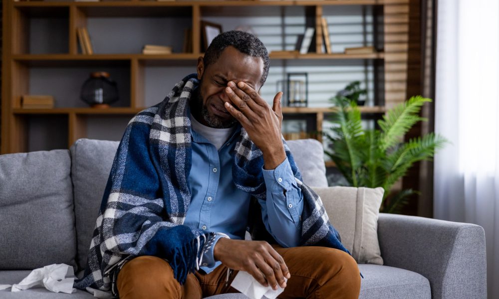 stock image man flu