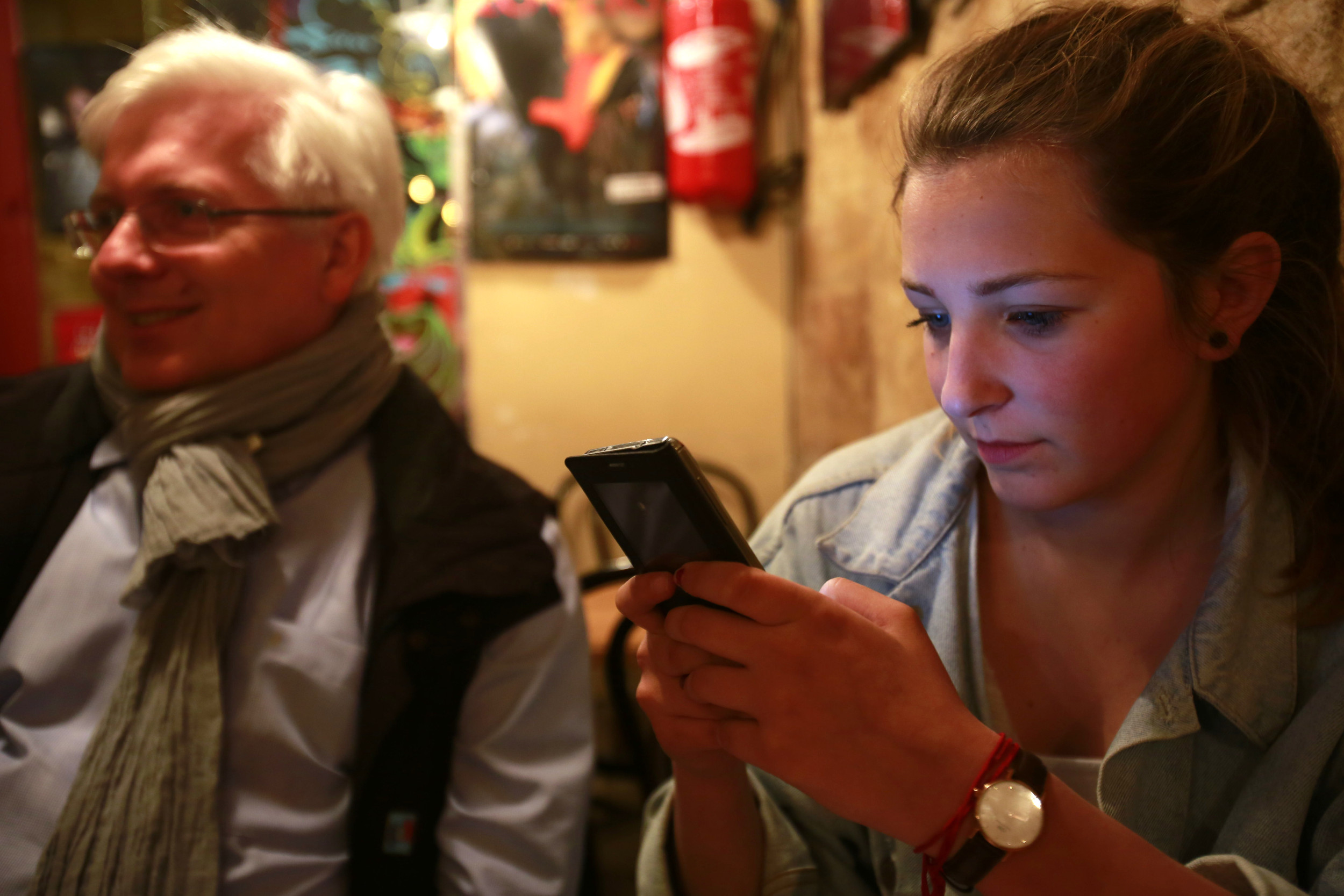 teenager using phone