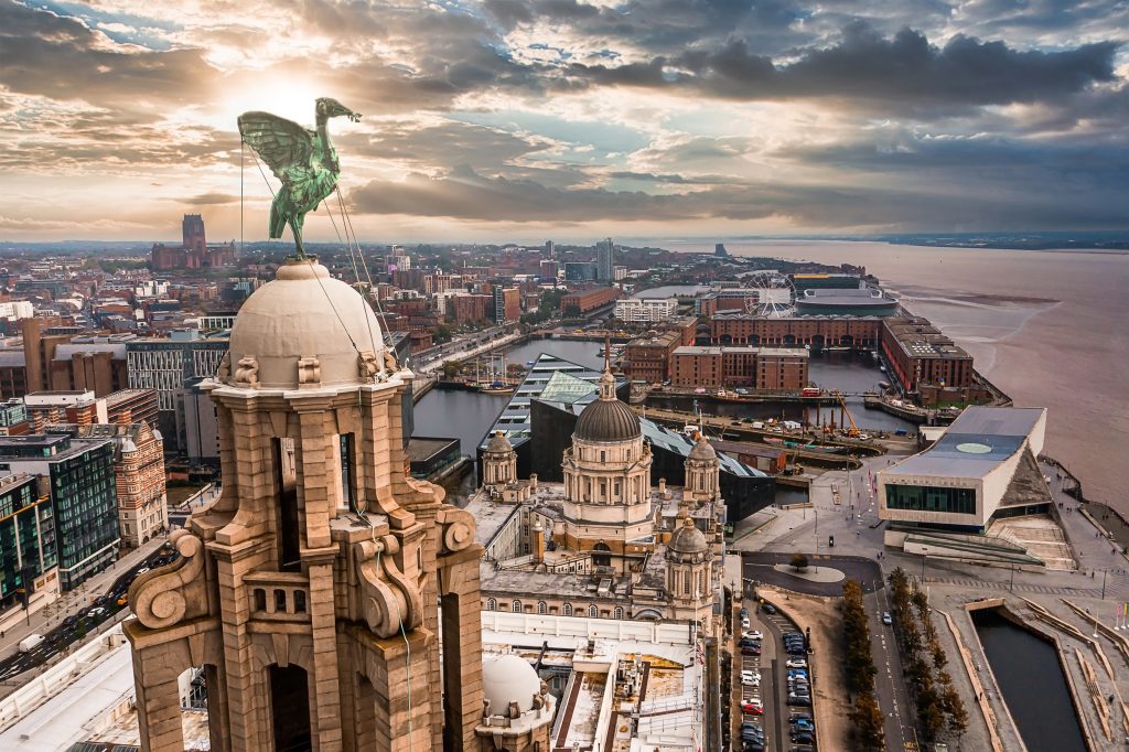 Liver bird Liverpool shutterstock 2079532492 Pandora Pictures