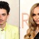 Timothee Chalamet Lily Rose Depp Exes Reunite at 2025 Oscars