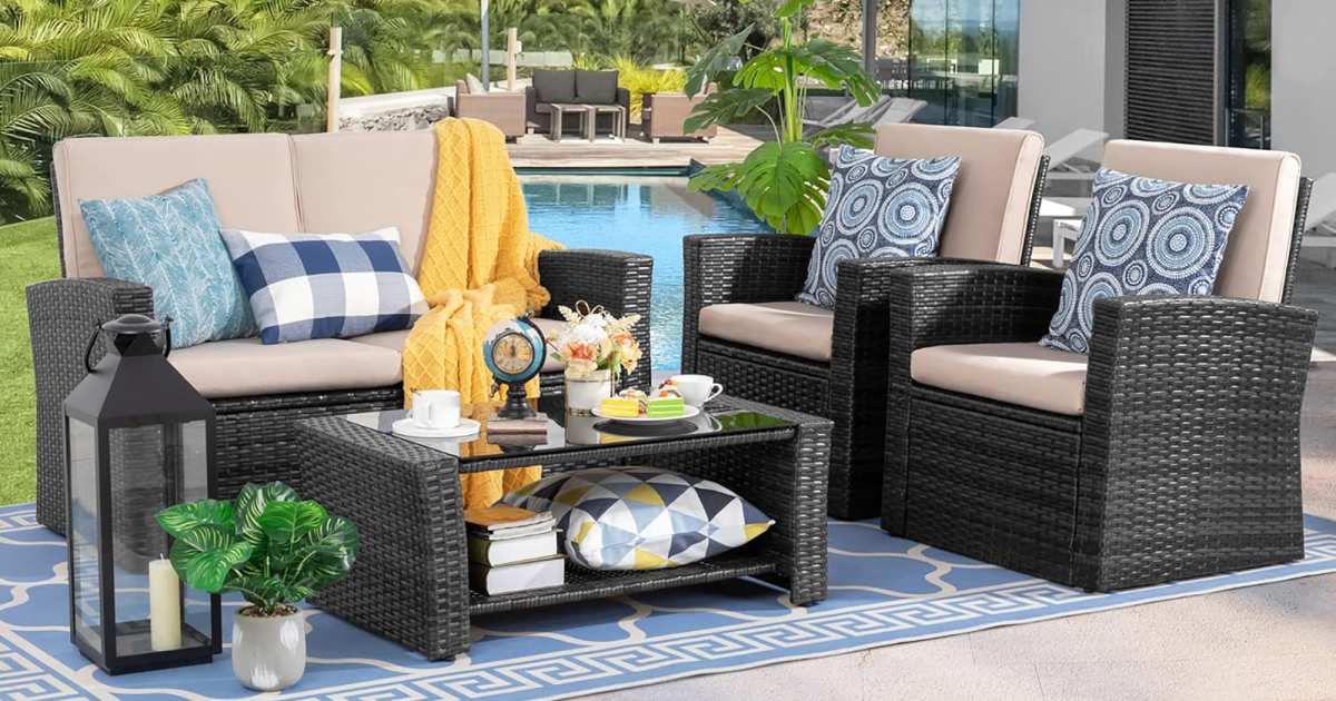 shintenchi outdoor patio furniture set amazon