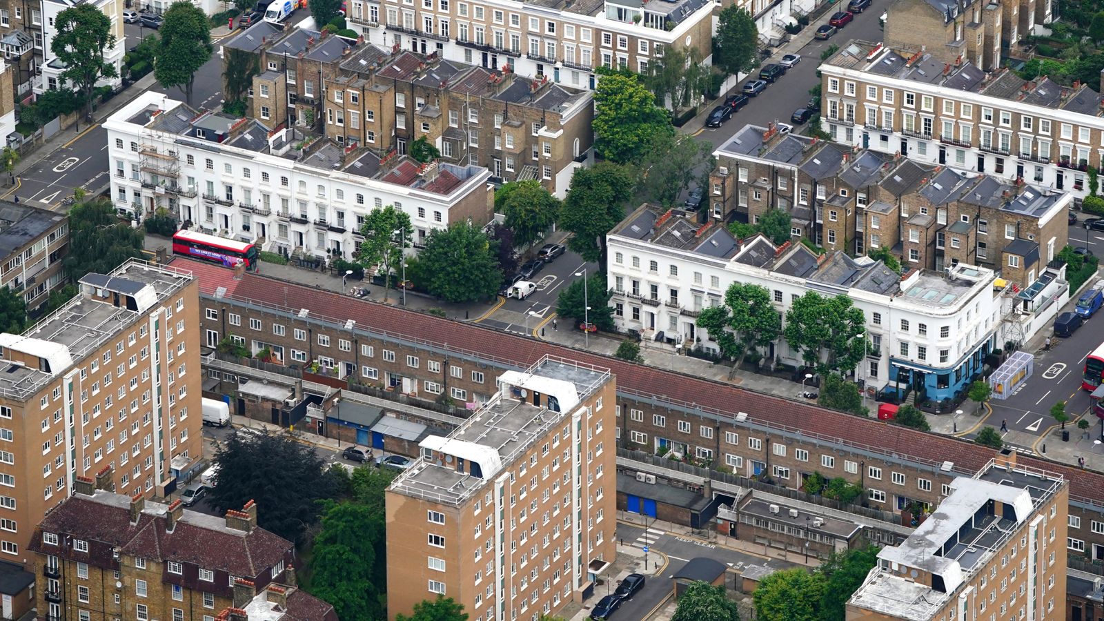 skynews terraced housing blocks of flats 6738790