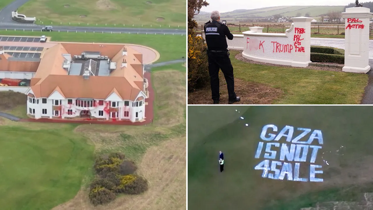 trump golf course vandal palestine feature